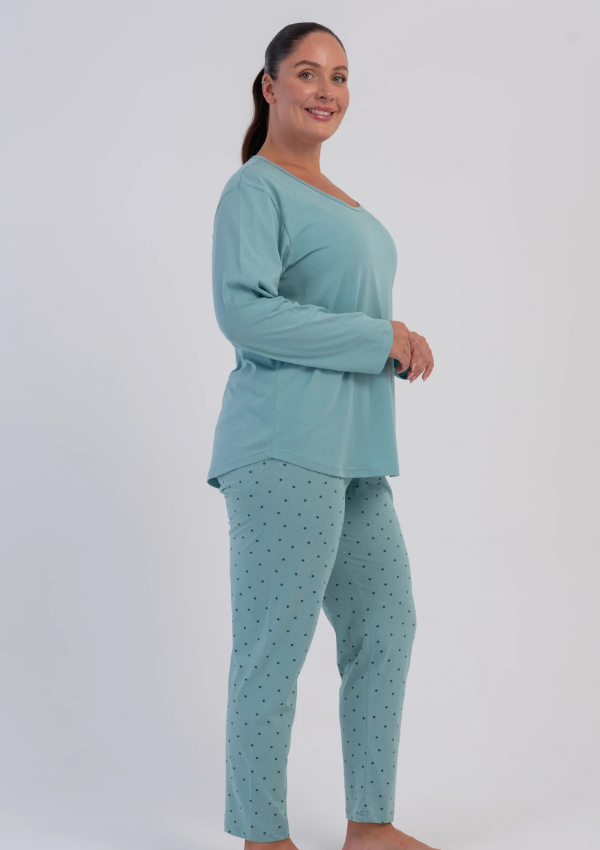 Piżama Damska Vienetta Deep Teal, Zielony r. 1XL-4XL