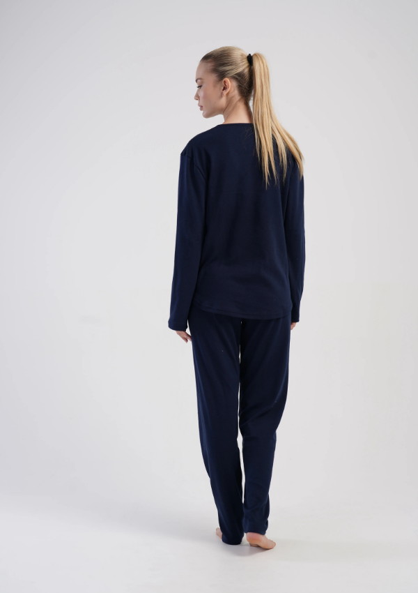 Piżama Damska Vienetta ReSleep, Granatowy, r. S-XL