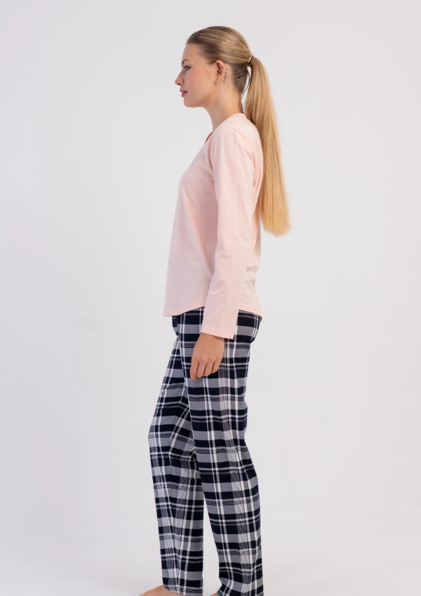 Piżama Damska Vienetta, Midnight Ivory, Różowy, r. S-XL