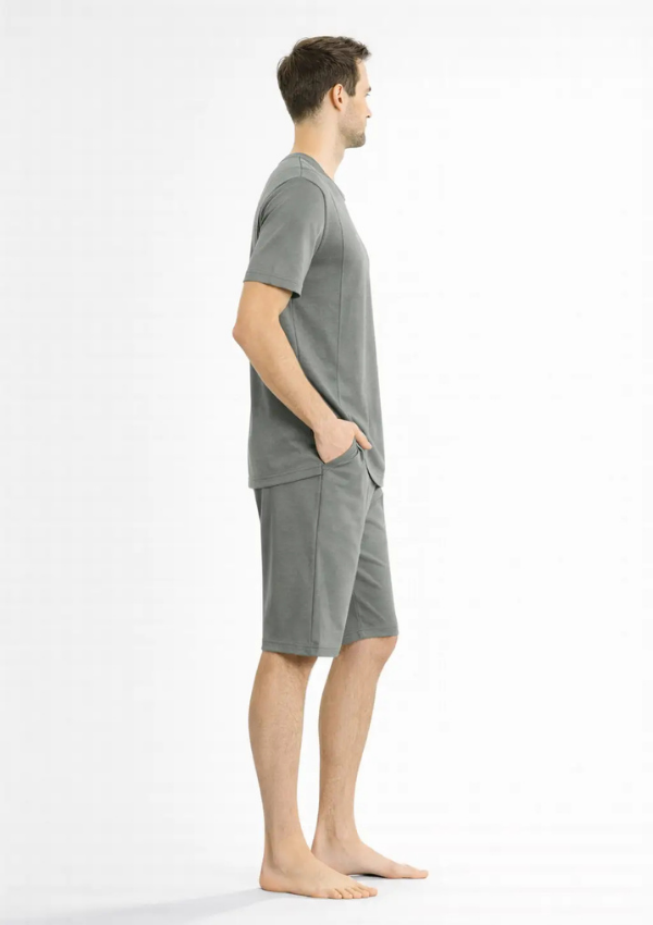Piżama Męska Grey Bamboo Set, Szary, r. M-XL
