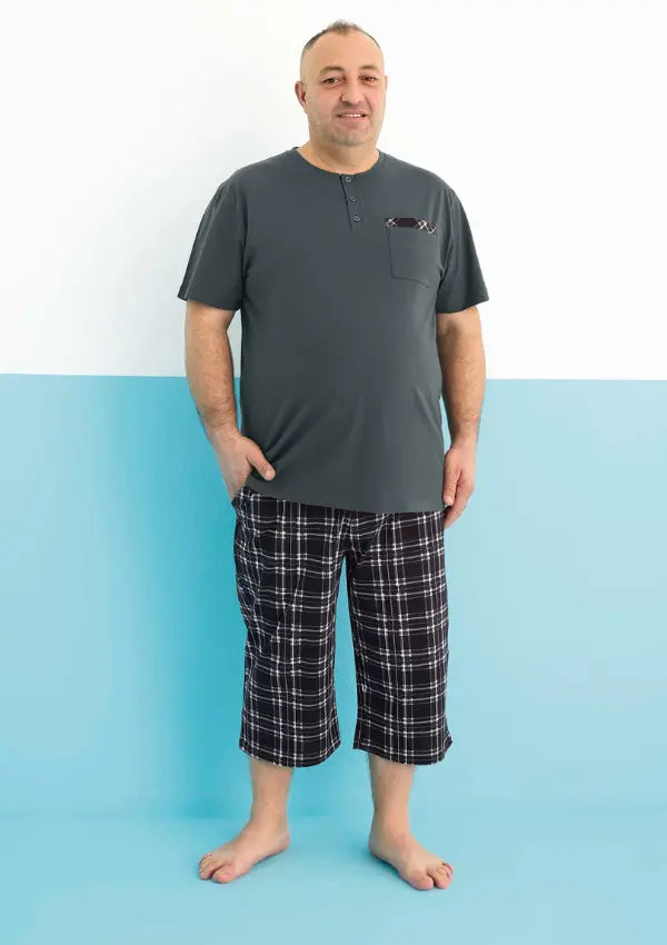 Piżama Męska Gray Elegance, Szary, r. 2XL-4XL image 1