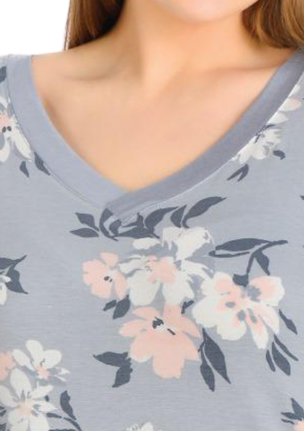 Koszula Nocna Comfort Bloom, Szary, r. 2XL - 5XL