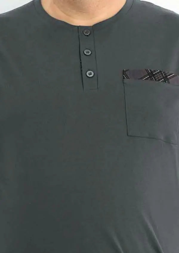 Piżama Męska Gray Vibes, Szary, r. 2XL-4XL