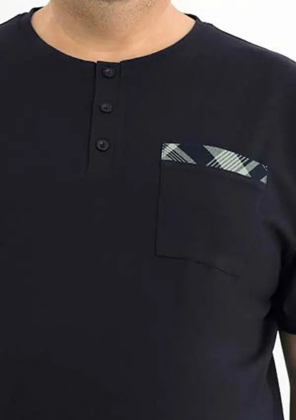 Piżama Męska Midnight Comfort, Czarny, r. 2XL-4XL