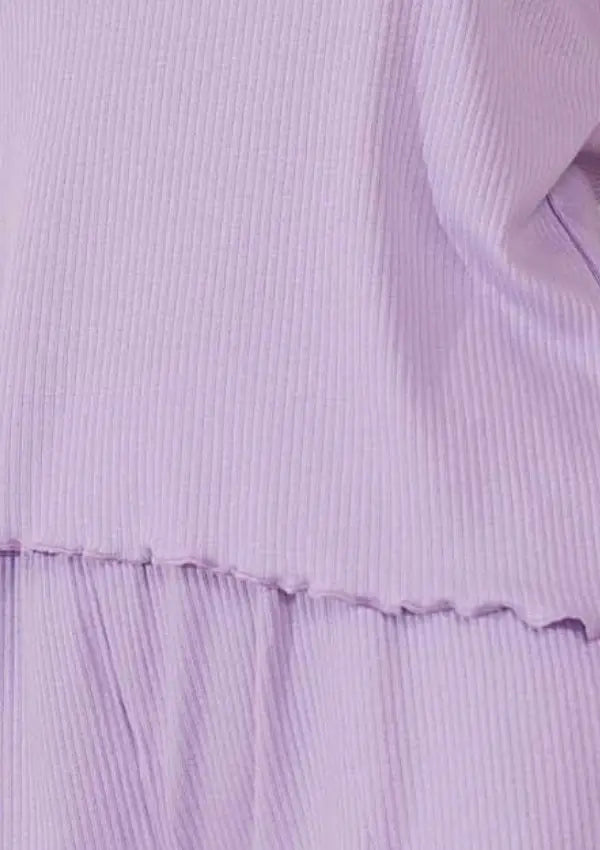 Piżama Damska Frills, Fioletowy, M - XXL