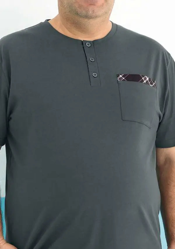 Piżama Męska Gray Elegance, Szary, r. 2XL-4XL
