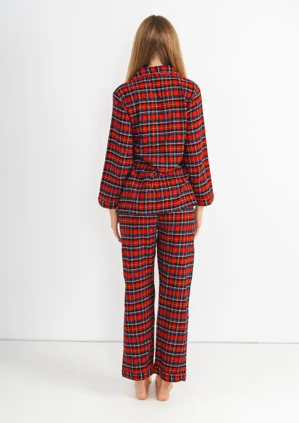 Piżama Damska Formax Plaid Comfort, Czerwony, r. S-XXL