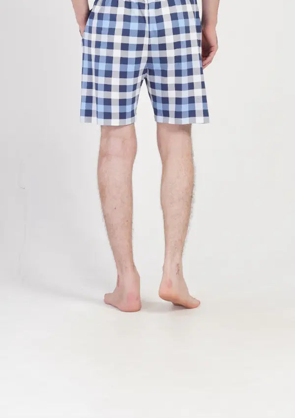 Spodnie męskie Vienetta Blue Checkmate, Niebieski, r. M-XXL