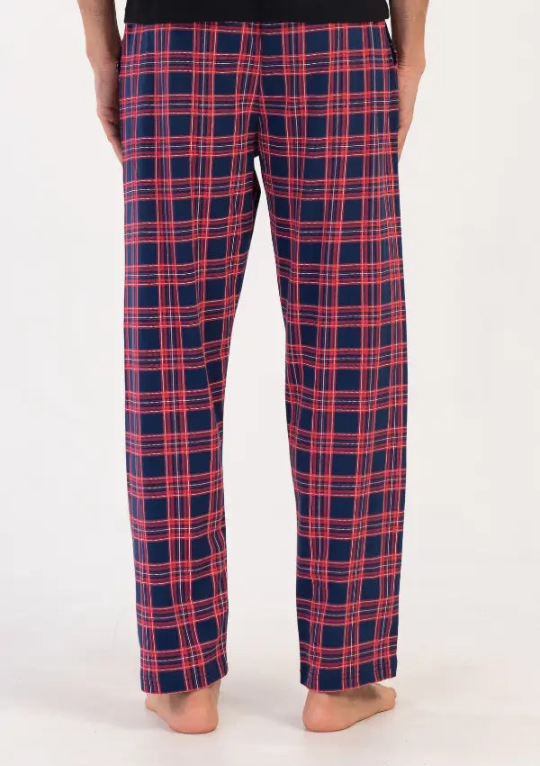 Spodnie męskie długie Red Grid, Czerwony r. 1XL-4XL