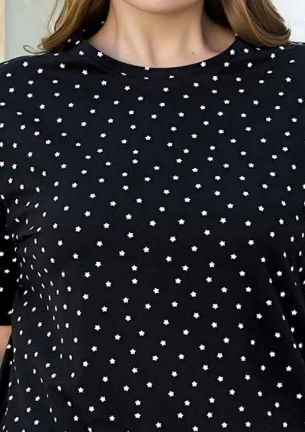 Piżama damska Black Vibes, Czarny r. 2XL - 4XL