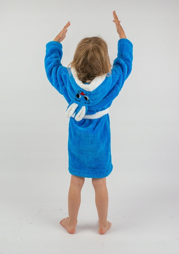 Szlafrok Dziecięcy Honey Bunny Navy, granatowy, r. 110-134 image 4