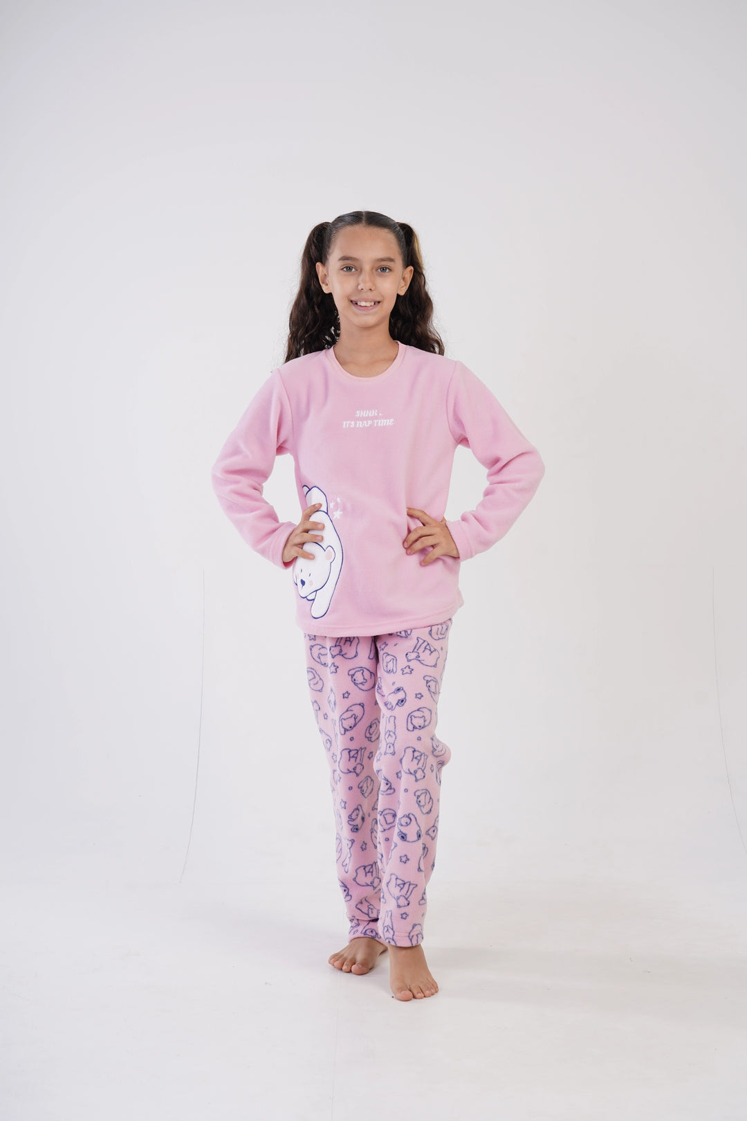 Piżama dziewczęca Polarowa Vienetta Polar Heaven, różowa, r. 128-158 image 2