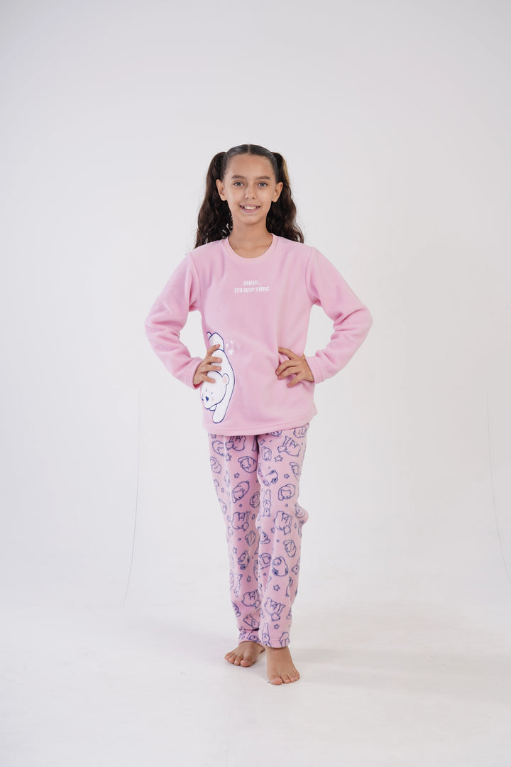 Piżama dziewczęca Polarowa Vienetta Polar Heaven, różowa, r. 128-158 image 2