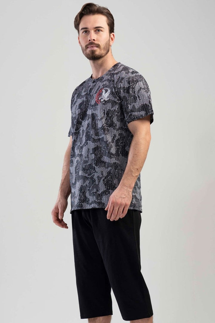 Piżama Męska Vienetta, White Eagle, Szara, r. S-XL