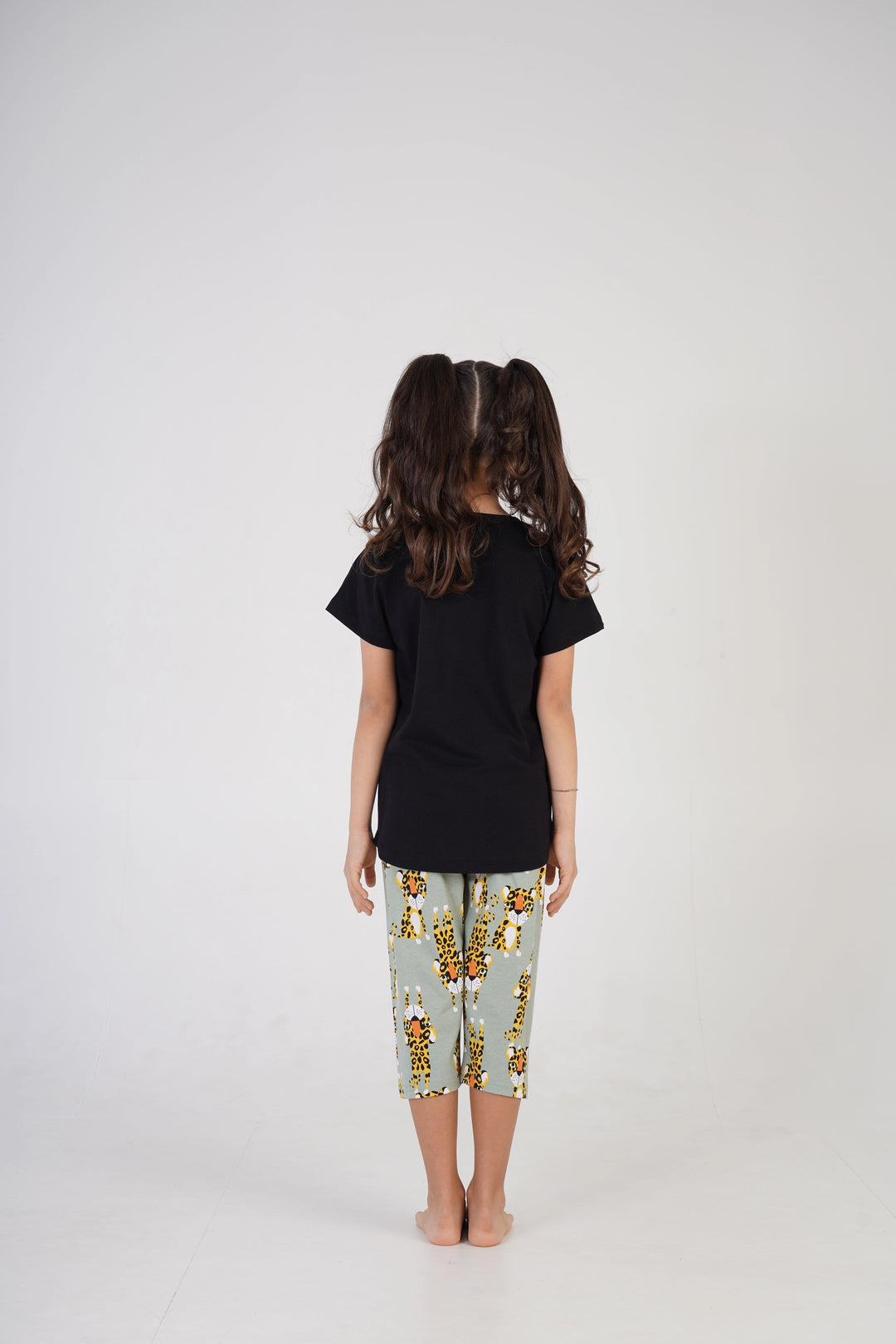 Piżama Dziewczęca Vienetta Animal Kingdom, czarno-zielona, r. 134-164 image 5