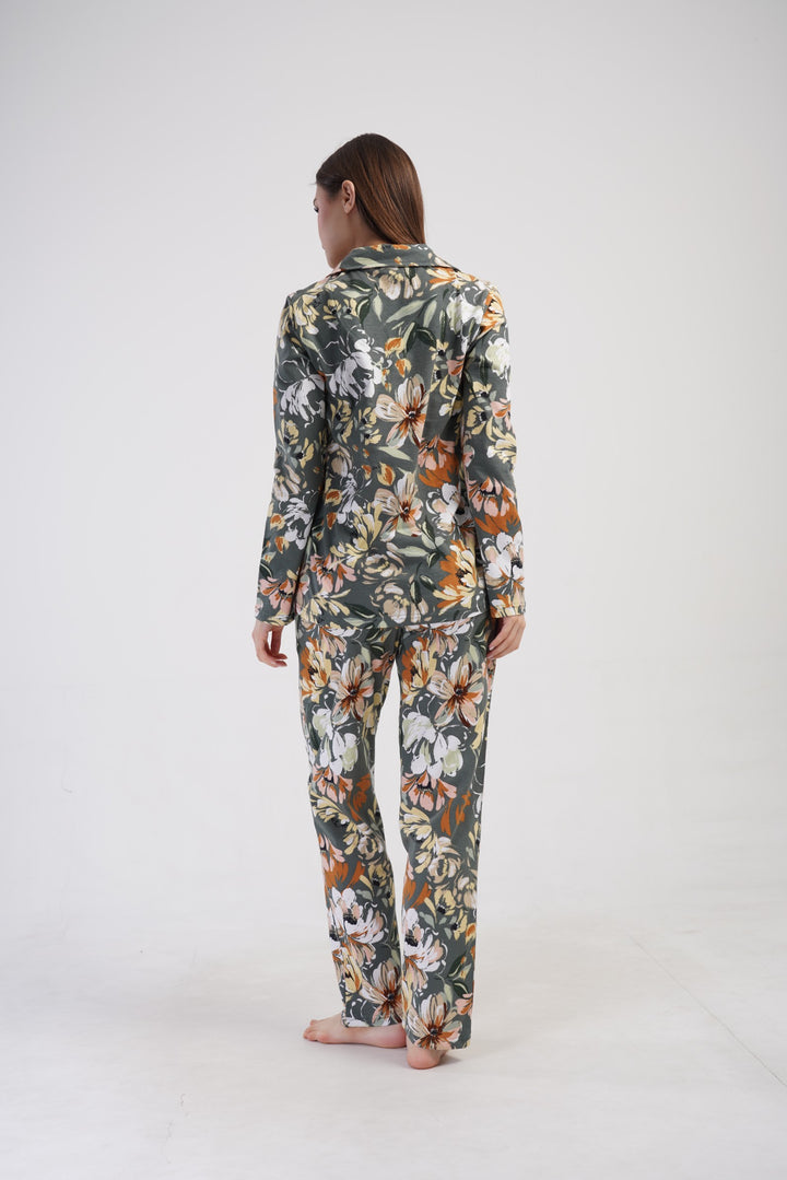 Piżama Damska Vienetta Green Embrace, Zielony, r. M-XXL