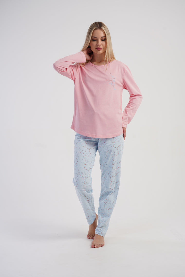 Piżama Damska Vienetta Lovely, Różowy, r. M-XXL