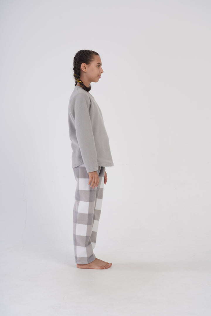 Piżama dziewczęca Vienetta Warm dream, Szary, r. 134-164