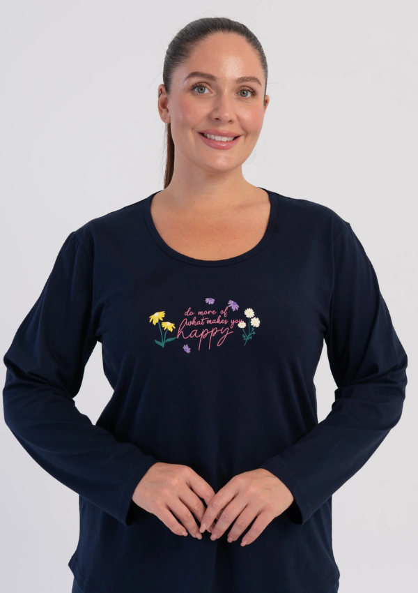 Piżama Damska Vienetta Navy Midnight, Granatowy, r. 1XL-4XL