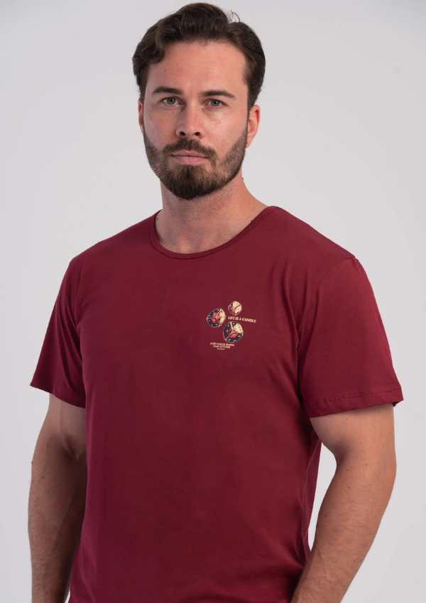 Piżama Męska Vienetta Navy Burgundy, Bordowy, r. M-XXL