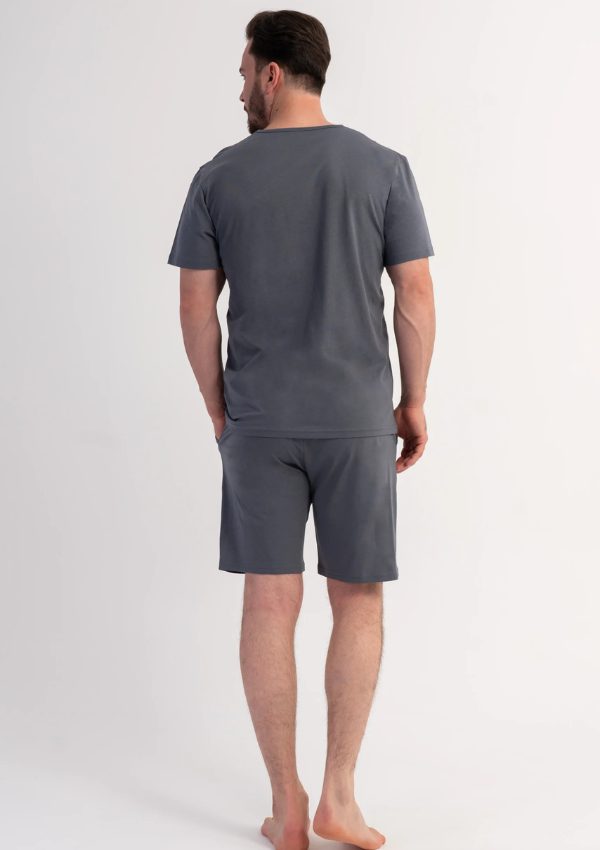 Piżama Męska Vienetta Graphite Chill, Szary, r. 1XL-4XL