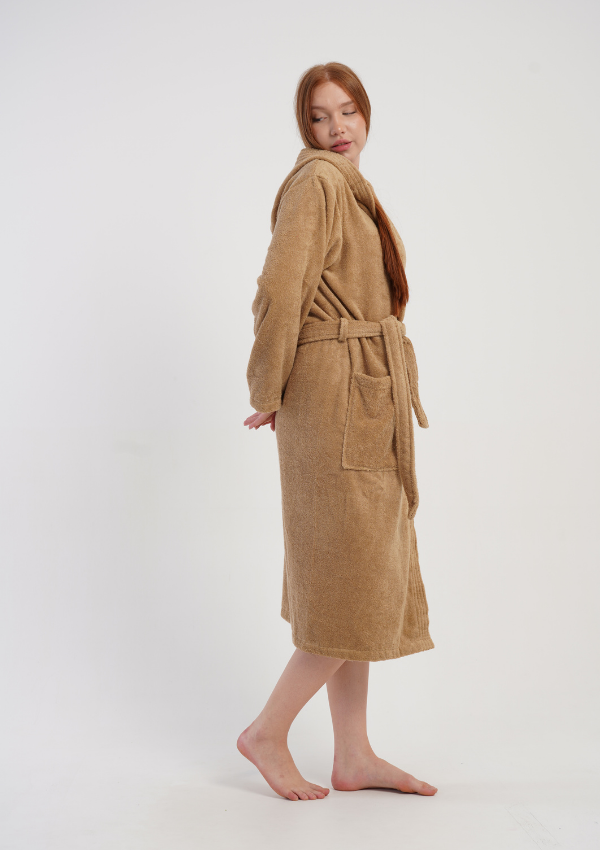 Szlafrok damski Vienetta Carmel Dreams, Brązowy, r. M-XL