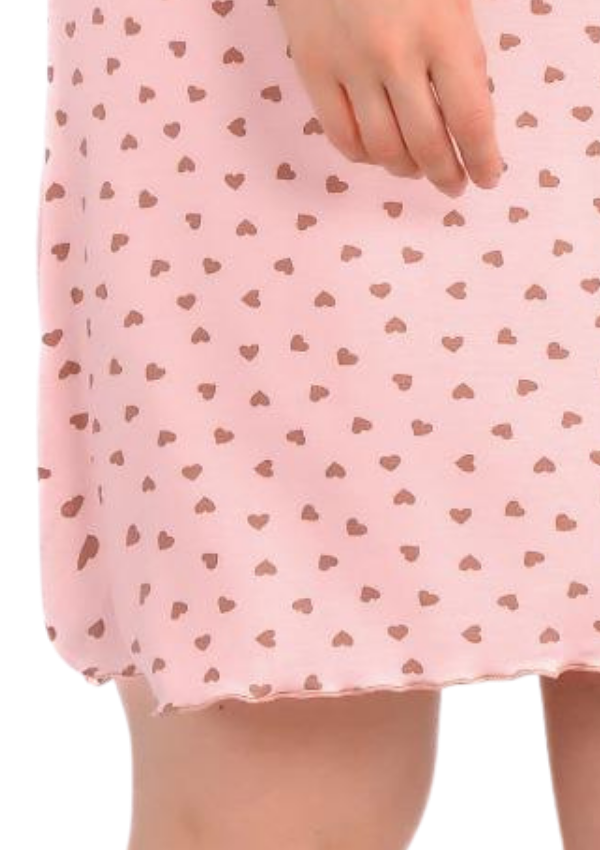 Koszula Nocna Sweet Hearts, Różowy, r. M - 3XL