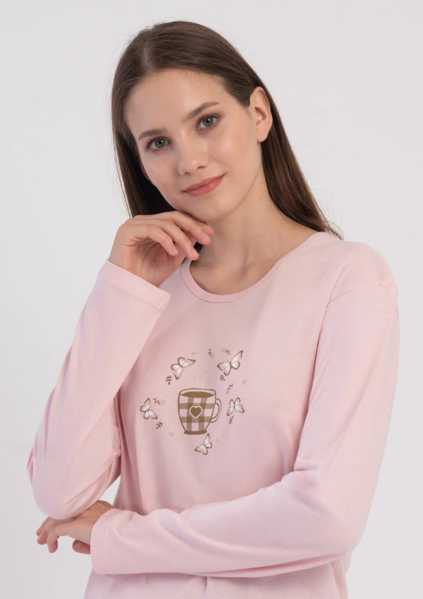 Piżama Damska Vienetta Blush Sand, Różowy, r. M-XXL