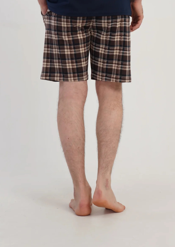 Spodnie męskie Vienetta Plaid Lounge, Niebieski, r. M-XXL