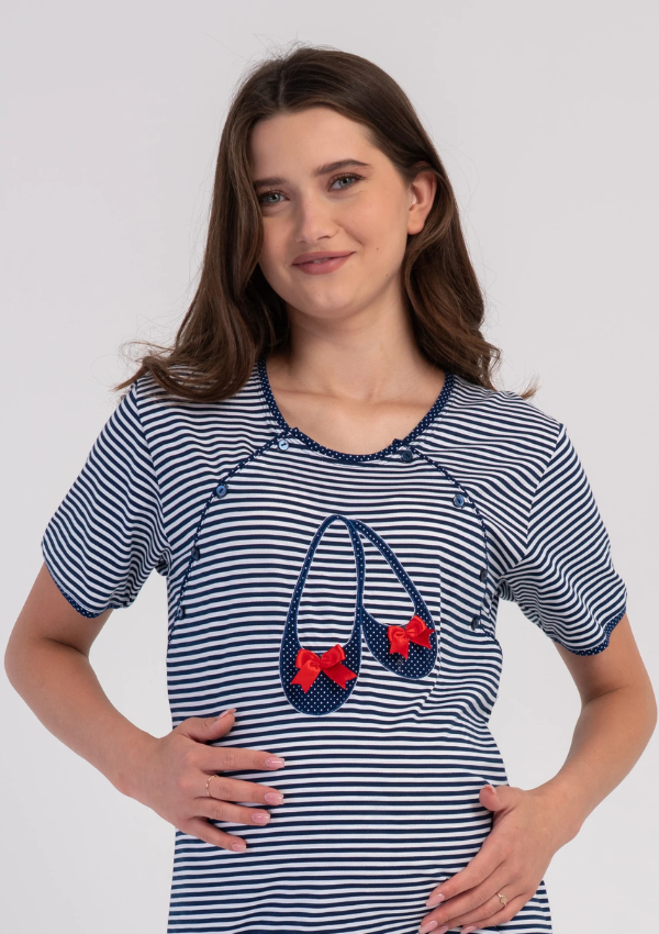 Koszula do Karmienia Vienetta Ballet Mom, Granatowy, r. S-XL