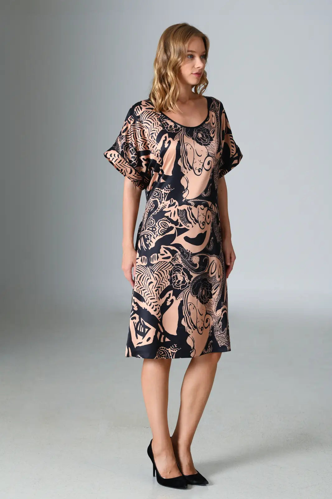 Koszula Nocna Vienetta, Midnight Muse, Czarny, r. S-XL