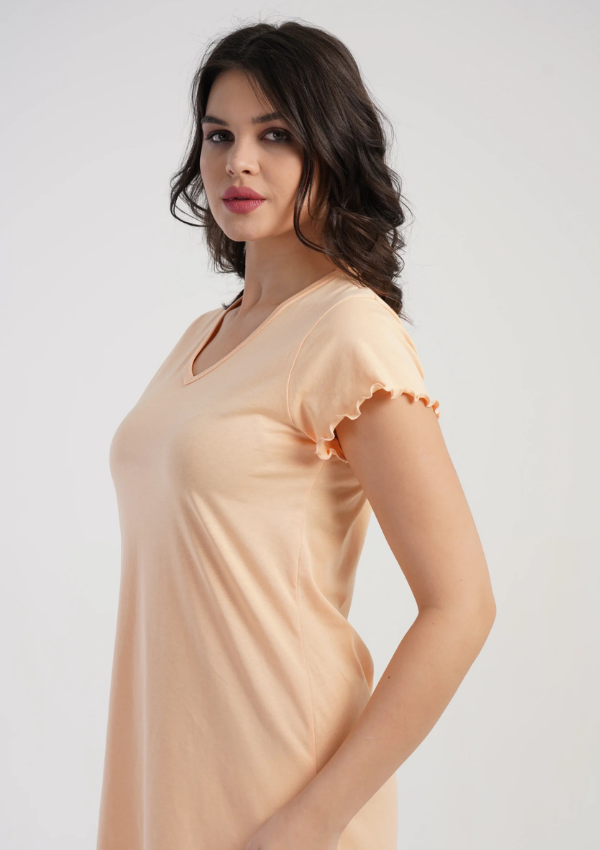 Koszula Nocna Vienetta Soft, Morelowy r. M-XXL