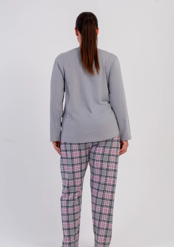 Piżama Damska Vienetta Gray Teddy, Szary, r. 1XL-4XL