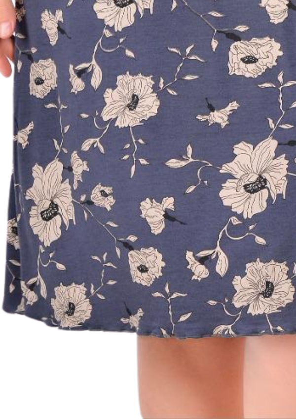Koszula Nocna Navy Blossom, Niebieski, r. 2XL - 5XL
