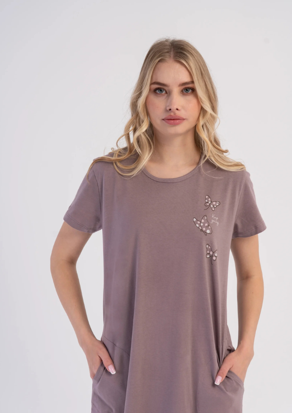 Koszula Nocna Vienetta Blush Flutter, Różowy, r. M-XXL