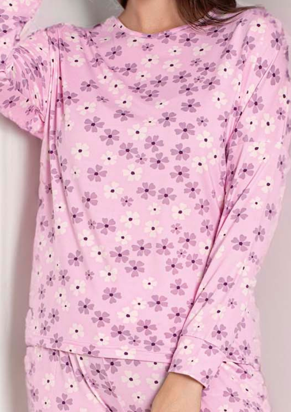 Piżama Damska  Blossom Soft, Różowy, r. M-XXL