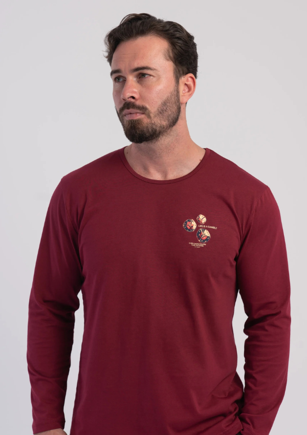 Piżama Męska Vienetta Navy Heritage, Bordowy, r. M-XXL