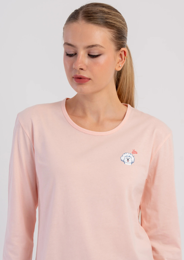Piżama Damska Vienetta, Midnight Ivory, Różowy, r. S-XL