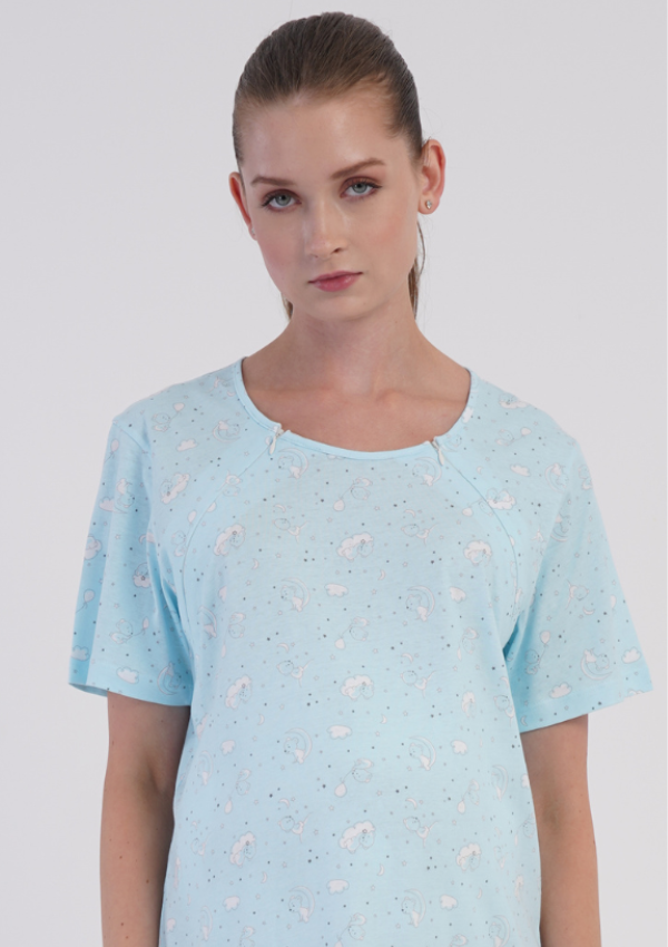 Koszula do Karmienia Vienetta Blue Moon, Niebieski, r. S-XXL