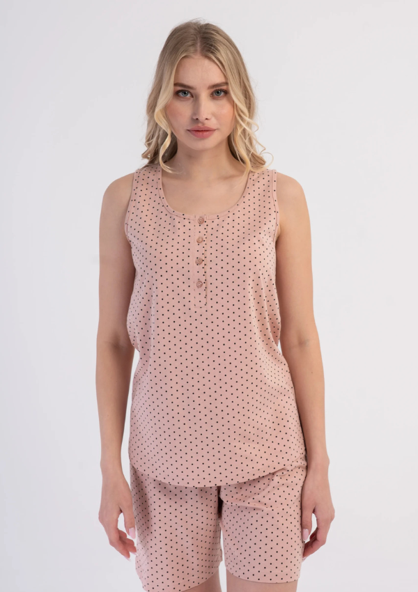 Piżama Damska Blush Dots, Różowy, S -XL
