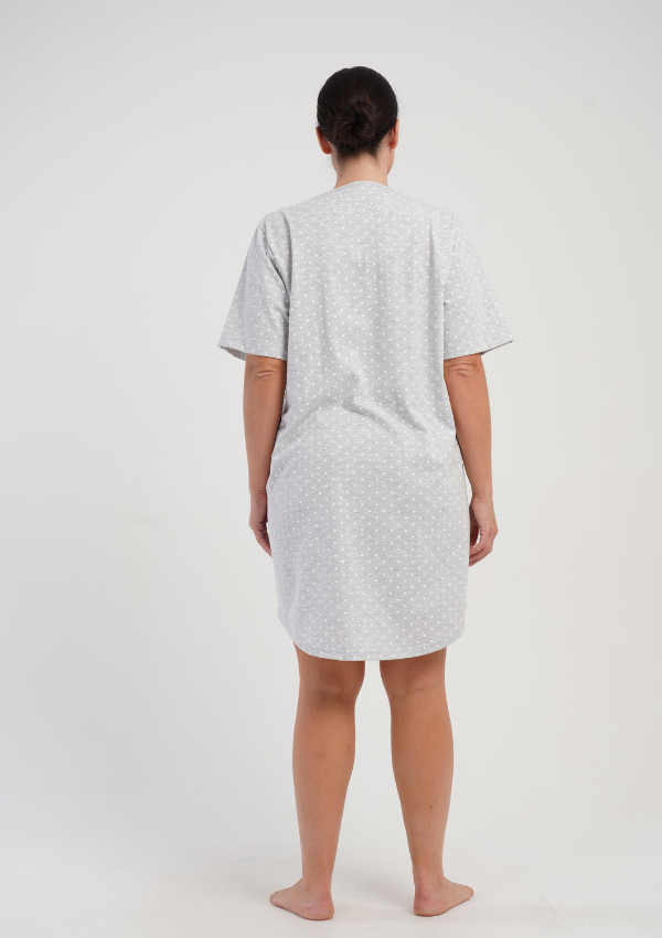 Koszula Nocna Damska Vienetta Lovely Cats, Szary, r. 1XL - 4XL
