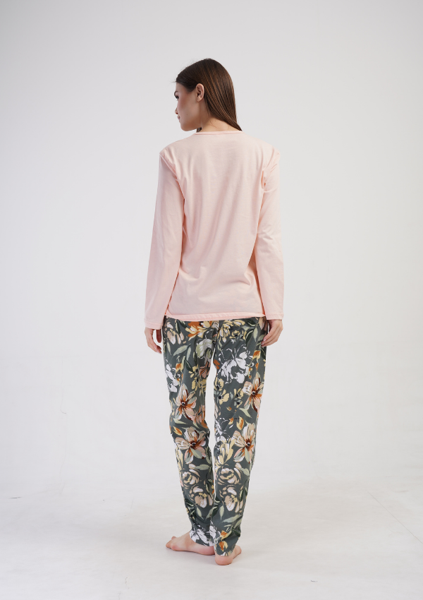 Piżama Damska Vienetta Floral Haven, Różowy, r. 1XL-4XL