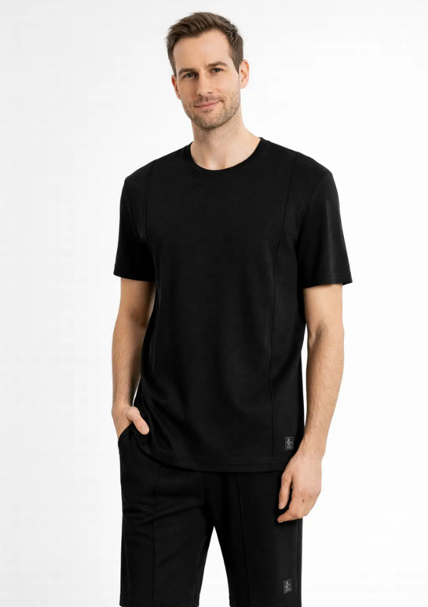 Piżama Męska Black Bamboo Set, Czarny, r. M-XL