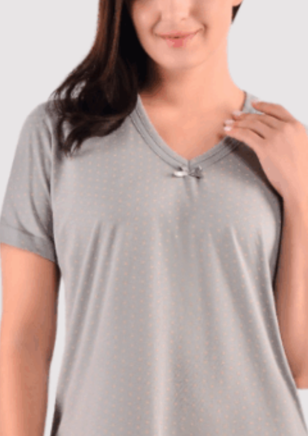 Koszula Nocna Dot Harmony, Szary, r. L - 3XL