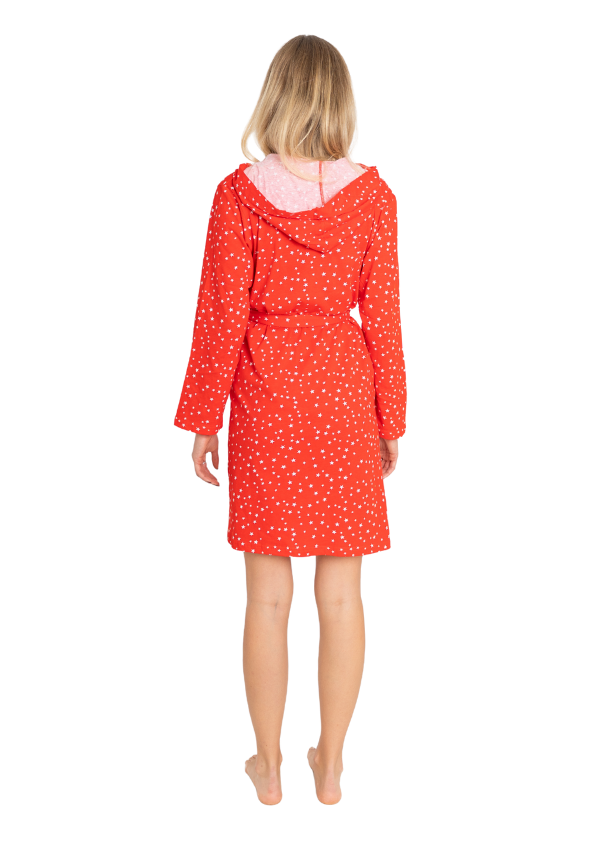 Szlafrok damski Vienetta Star Warmth, Różowy, r. S-XL