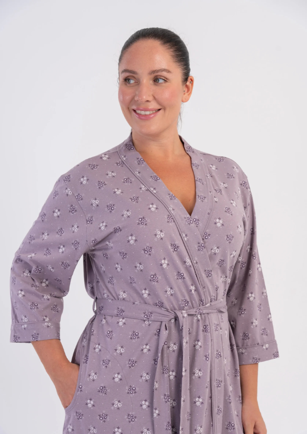 Szlafrok damski Vienetta Heather Blossom, Fioletowy, r. 1XL - 4XL
