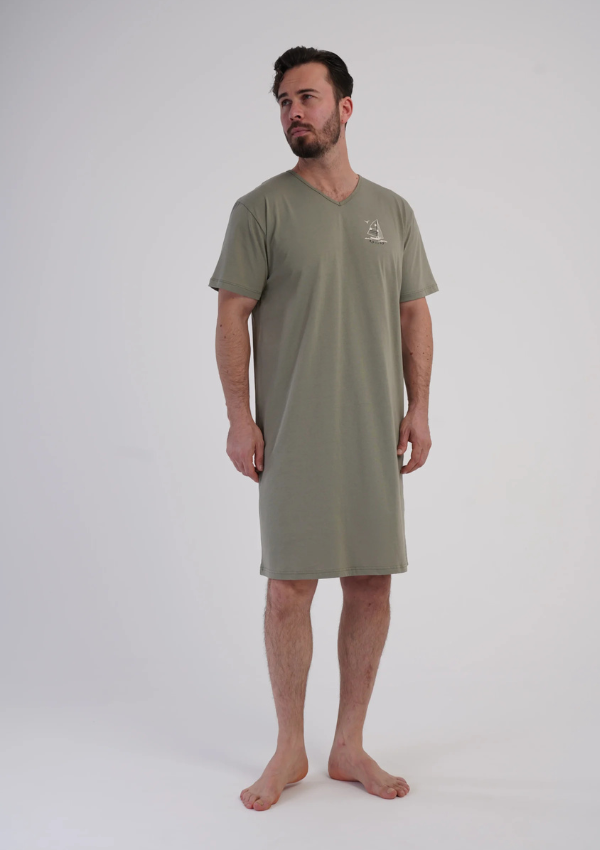 Koszula męska Vienetta Olive Voyage, Khaki, r. M-XXXL