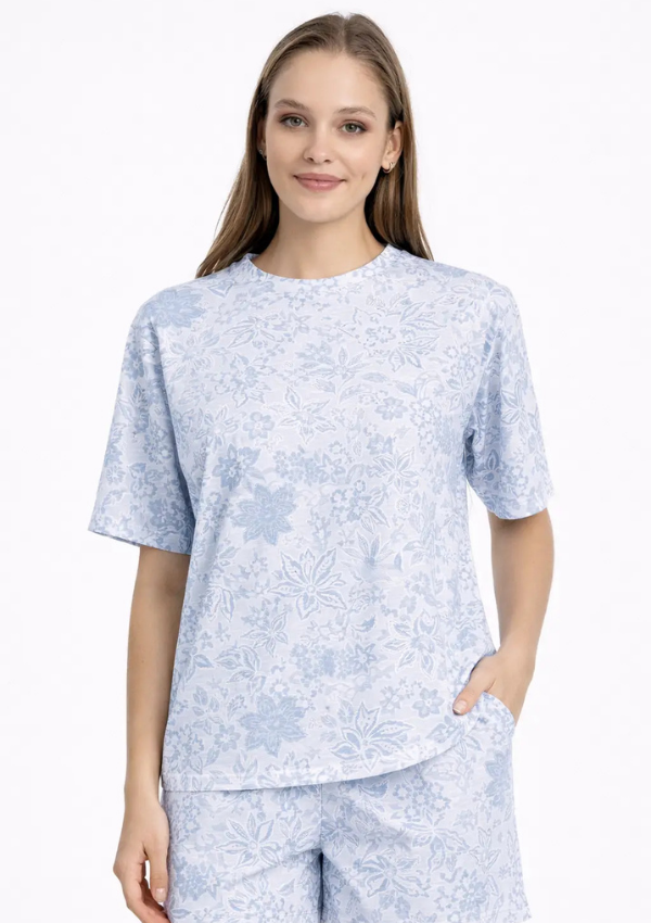Piżama Damska Blue Set, Niebieski, M-XL