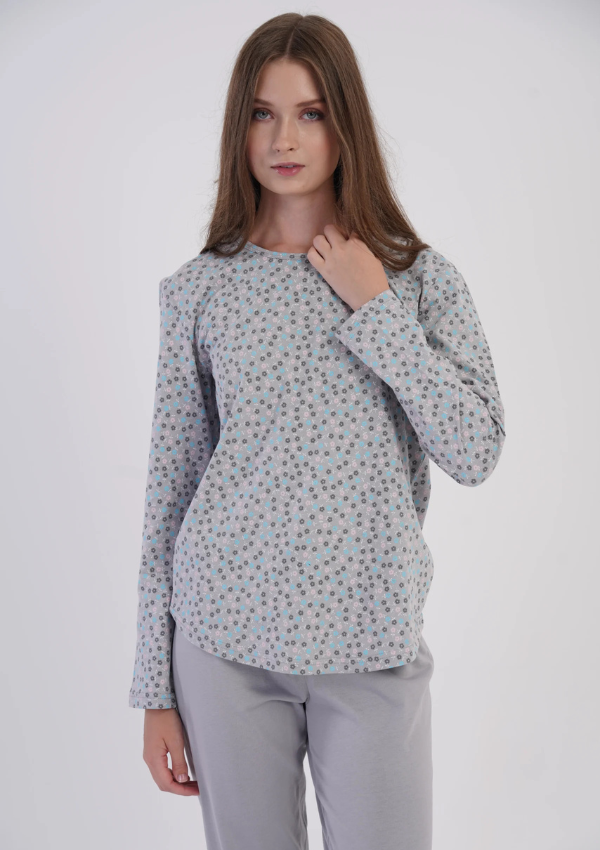 Piżama Damska Vienetta, Grey Whisper, Szary r. M-XXL