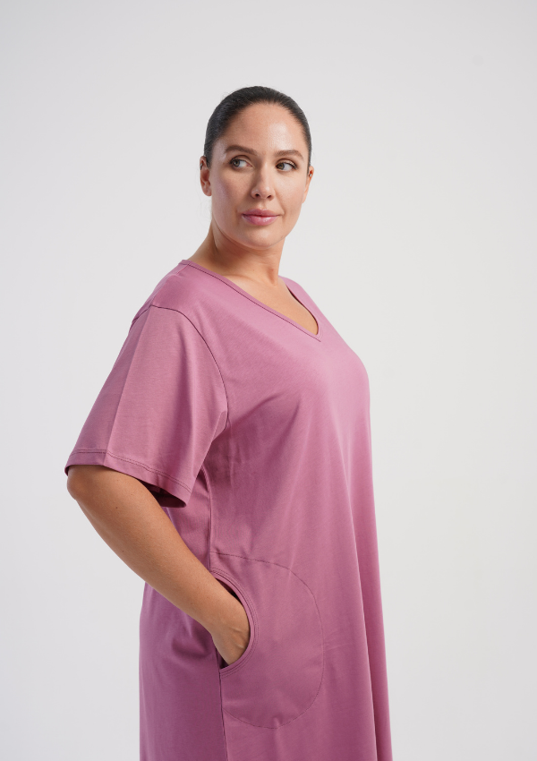 Koszula Nocna Damska Vienetta Rose Ease, Różowy, r. 1XL - 4XL